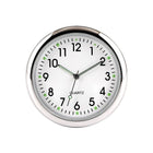 Analoog Mini Dashboard Auto Klokje Zelfklevend - Wit Chrome - VCTparts.nl