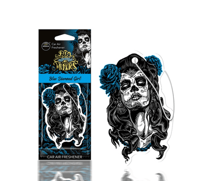 Aroma Car Aroma Dia de Los Muertos Auto Air Frisher Hartes Schädel - Blaues Diamant Mädchen