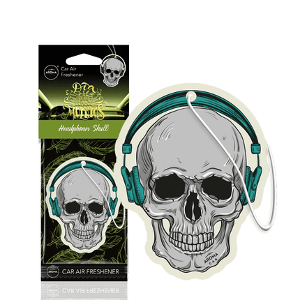 AROMA CAR AROMA CAR AROMA Dia de los Muertos Auto Luchtverfrisser Stoere Schedel - Headphones Skull AMiO 1