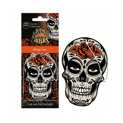 Aroma Car Aroma Dia de Los Muertos Auto Air Frisher Sturdy Scherze - Orange Man Island Driftwood