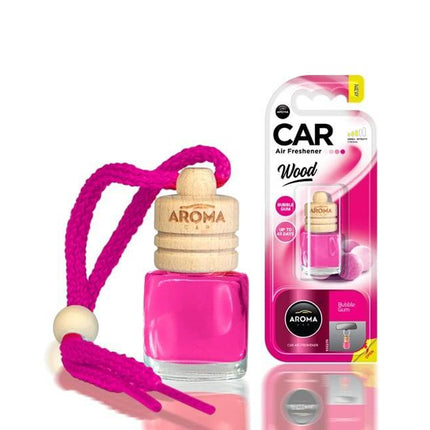 AROMA CAR AROMA CAR AROMA Hout Luchtverfrisser Kauwgom Langdurige Frisheid Zoete Geur Roze AMiO 1