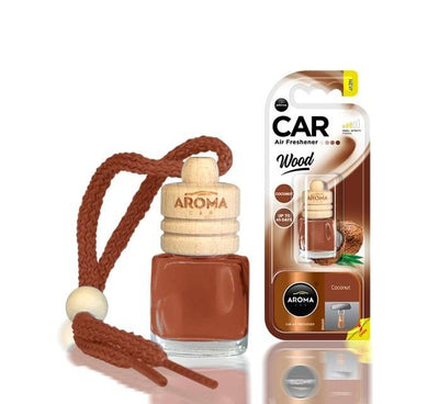 Aroma Car Aroma Holzluft Frisher Kokosnuss Langzeitfrische Tropenduft weiß