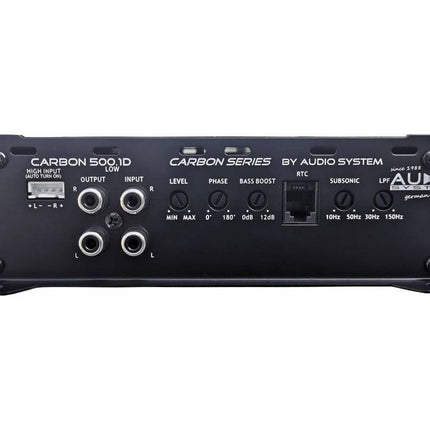 Audio System Carbon - serie 1 - kanaal Digitale Mono Auto Versterker voor Subwoofers en Speakers Krachtige Audio - VCTparts.nl