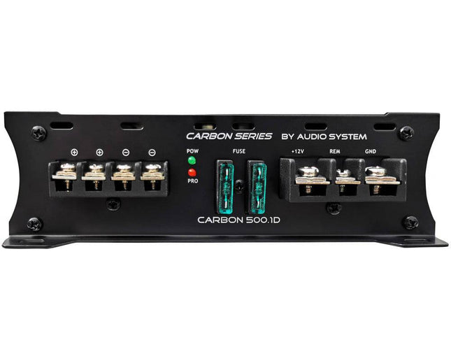 Audio System Carbon - serie 1 - kanaal Digitale Mono Auto Versterker voor Subwoofers en Speakers Krachtige Audio - VCTparts.nl