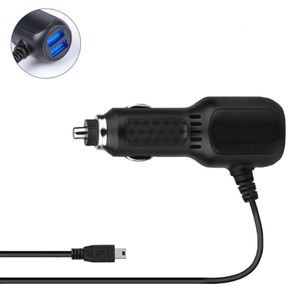 VCTparts Auto Dashcam Voeding Kabel Mini USB met 2 USB - A Poorten [3.5M 12v/24v] NORGOS 1