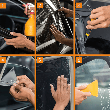 Auto Raamfolie HR++ Tint Vinyl Zwart 50x300cm (60%) Zwarte Tintfolie voor Zonwerende Auto folie - Verduisterend - VCTparts.nl