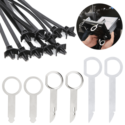 VCTparts Auto Radio Demontage Tool Gereedschap Pin Sleutel Clip Radiostekkers Extractietool voor Volkswagen Audi NORGOS 3