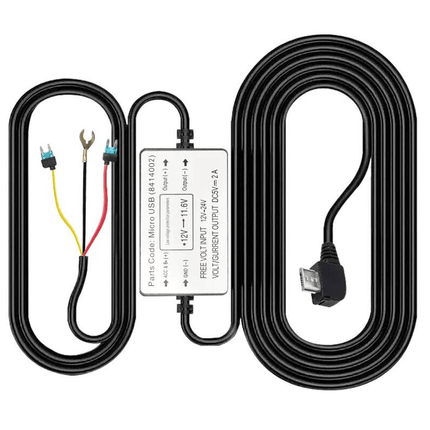 AZDome AZDome Auto Dashcam Continue Voeding Hardwire Kabel Voeding Micro USB [3.5M 12v/24v] INNPRO 1