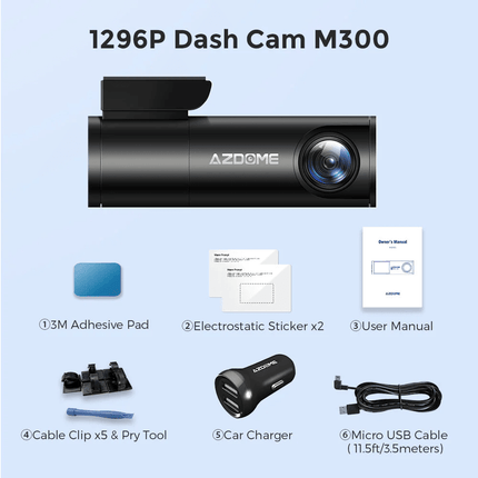 AZDome AZDome Dashcam BN03 1296P 1CH Wifi Auto Video Recorder Zwart NORGOS 8