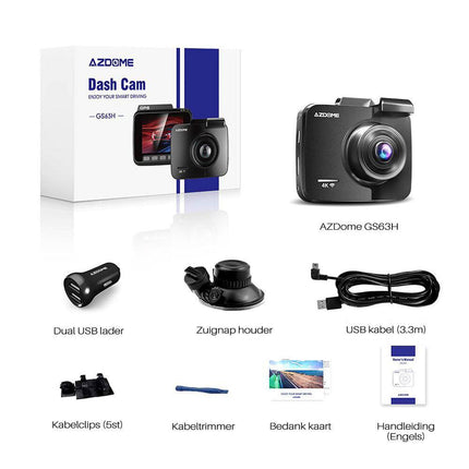 AZDome AZDome Dashcam BN03 1296P 1CH Wifi Auto Video Recorder Zwart NORGOS 9