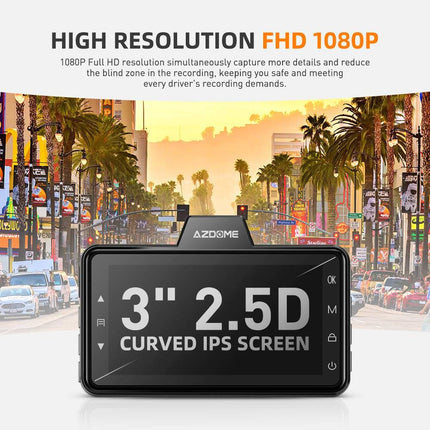 AZDome AZDome Dashcam M01 FullHD met Scherm Auto Video Recorder Zwart NORGOS 4