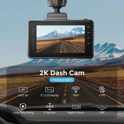 AZDome AZDome Dashcam M27 2K 1440P Wifi GPS Auto Video Recorder Zwart NORGOS 5