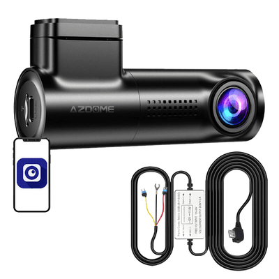 Azdome Dashcam M330 1080p WiFi Auto Video Recorder + kontinuierliche Ernährung Schwarz
