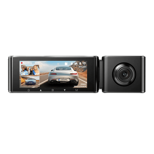 AZDome AZDome Dashcam M550 4K 1260P 3CH Wifi Auto Video Recorder met Achter Camera + Continue Voeding Zwart Combideal 2