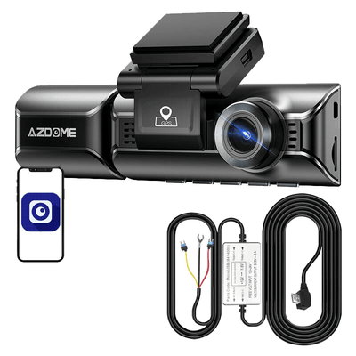 Azdome Dashcam M550 4K 1260p 3ch WiFi Auto -Video -Rekorder mit Achterkamera + kontinuierliches Essen schwarz