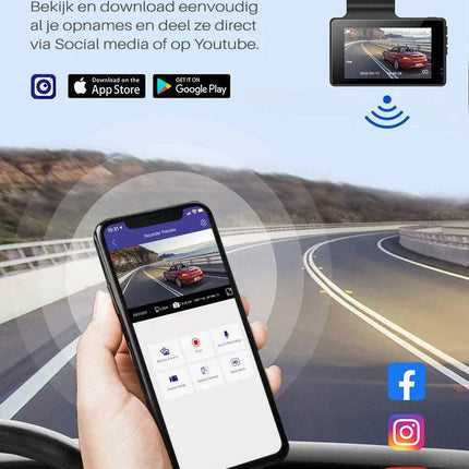 AZDome AZDome Dashcam M63 Lite True 4K Wifi Auto Video Recorder Zwart INNPRO 6