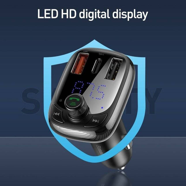 Baseus Bluetooth FM Radio Transmitter Carkit Universeel Zwart - VCTparts.nl