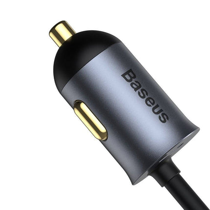Baseus Share Together 120W Multiport (2x USB-A - 1x USB-C) Autolader Veilige Autolader Grijs - VCTparts.nl