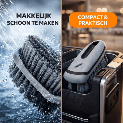 Bekleding Harde Borstel Interieur Detail Borstel voor Bekledings Reiniging - Grijs/Zwart - VCTparts.nl