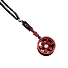 VCTparts Binnenspiegel Hanger Velg Achteruitkijkspiegel - Rood met Rode Veer NORGOS 2