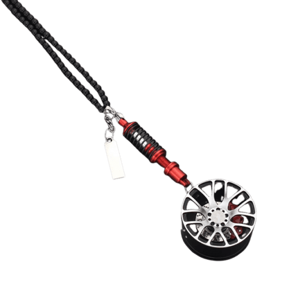 VCTparts Binnenspiegel Hanger Velg Achteruitkijkspiegel - Ster met Rode Vering Lichtmetaal NORGOS 1