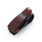 VCTparts Brillenhouder voor auto zonneklep – Dark Wood – Zonnebril houder met clip NORGOS 1