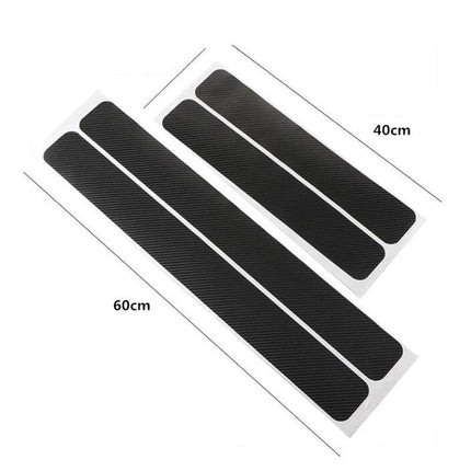 VCTparts Carbon Fiber Deur Instaplijst Sticker - Wrap Folie Kras Bescherming (Set van 4 stuks) NORGOS 4