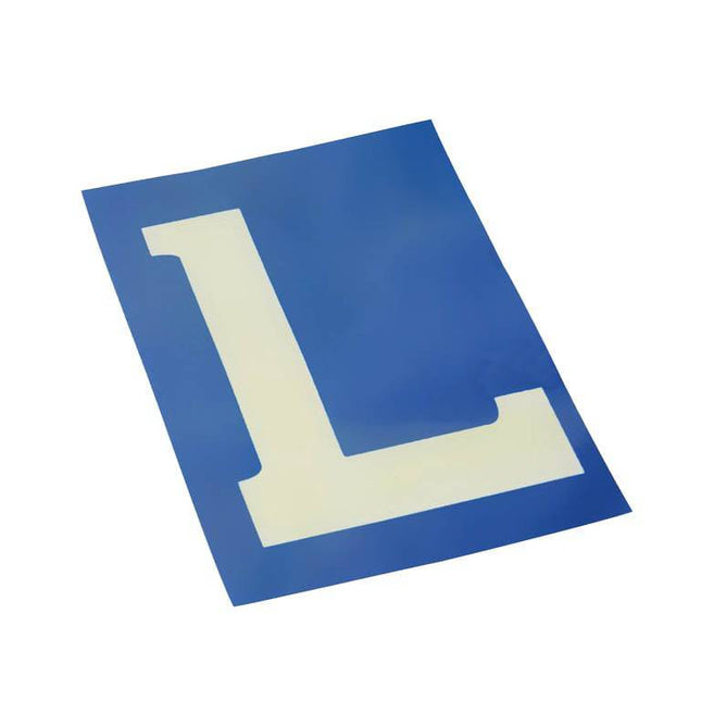 Carpoint L Sticker Lesauto Statisch Raam (10x15cm) Blauw - VCTparts.nl