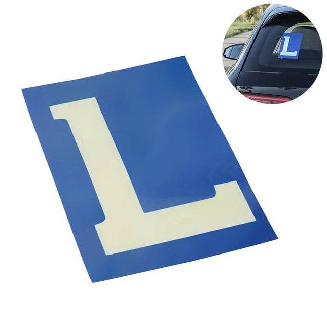 Carpoint L Sticker Lesauto Statisch Raam (10x15cm) Blauw - VCTparts.nl