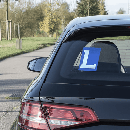 Carpoint L Sticker Lesauto Statisch Raam (10x15cm) Blauw - VCTparts.nl