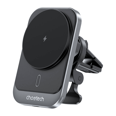 Choetech Magsafe 15W drahtloser Ladewagen -Autohalter mit USBC -Kabelschwarz