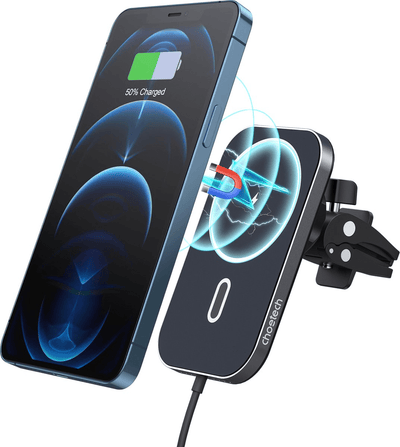 Choetech Magsafe 15W drahtloser Ladewagen -Autohalter für iPhone 12 /12 Mini / 12 Pro Max / 12 Pro Schwarz