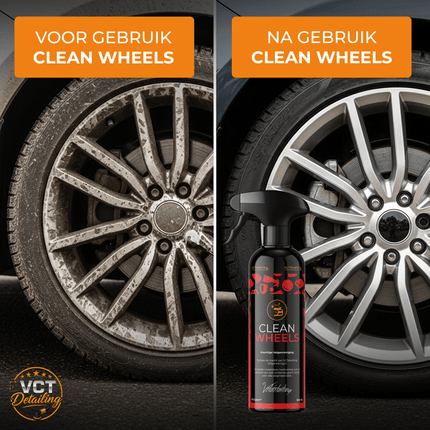 Clean Wheels Premium Velgenreiniger 500ML Krachtig Tegen Vuil voor een Glanzend Resultaat - VCTparts.nl