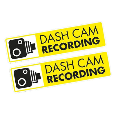 Dashcam -Aufnahme automatischer Aufkleber (5,5 x 3 cm) Sicherheit Gelb
