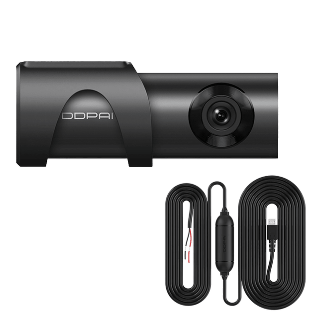 DDPAI DDPAI Dashcam Mini3 2K 1600P FullHD Wifi Video Recorder + Continue Voeding Zwart Combideal 2