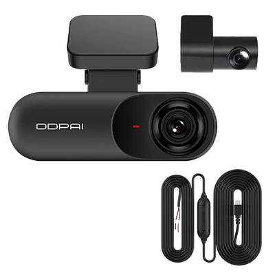 DDPAI Mola N3 Dashcam 2K 1600p 2Ch HD WiFi Video Recorder + kontinuierliches Lebensmittel schwarz