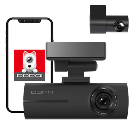 DDPAI DDPAI N1 Dual Dashcam 2K 1296P 2CH HD Wifi Auto Video Recorder Zwart INNPRO 1
