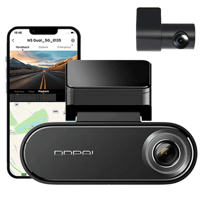 DDPAI N5 Dual Dashcam 4K 2Ch FHD WiFi Auto Video Recorder + Achter Kamera Schwarz
