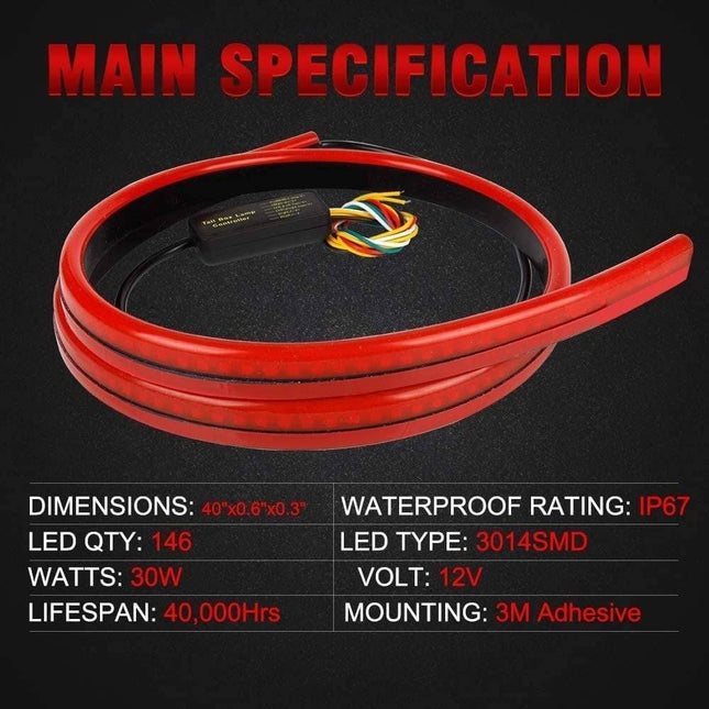 VCTparts Derde Remlicht Waarschuwingslamp led Strip ledstrip - 100 cm NORGOS 2