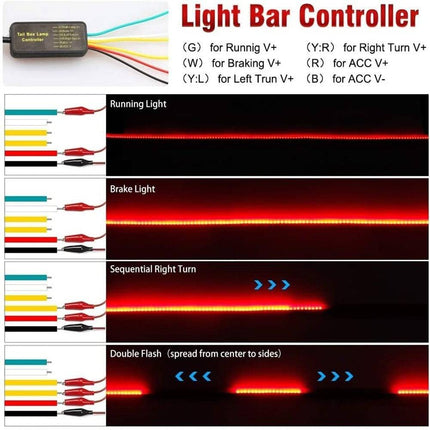 VCTparts Derde Remlicht Waarschuwingslamp led Strip ledstrip - 90 cm NORGOS 3