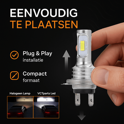 VCTparts Dimlicht & Parkeerlicht LED H7 + T10 6000k Wit (set) [Witte koplampen - Witte Dimlichten] Combideal 4