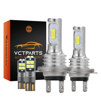 Dimlicht & Parkeerlicht LED H7 + T10 8000k ijsblauw (set) [ijsblauwe koplampen - ijsblauwe Dimlichten]