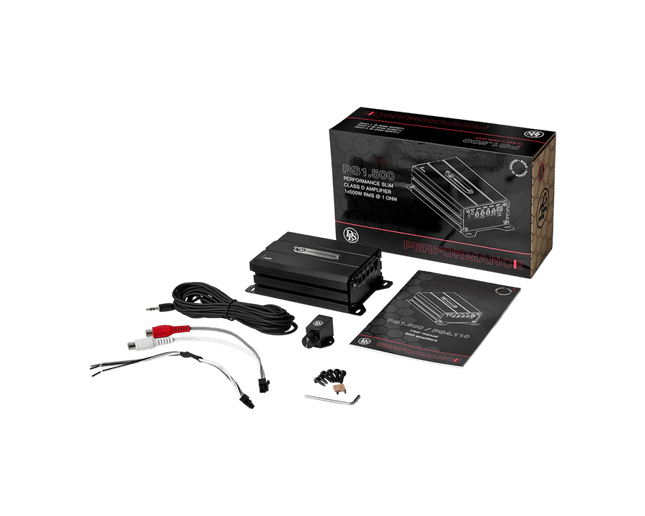 DLS DLS Performance Slim 1 Kanaals Mono Versterker 500W RMS - Compacte Class D Subwoofer Versterker voor Auto Audio Optimount 2