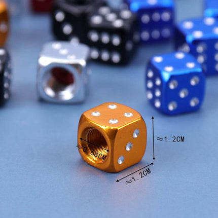 VCTparts Dobbelsteen Ventieldopjes Dobbel Steentjes Dices - Metaal Rood (set 4 stuks) NORGOS 5