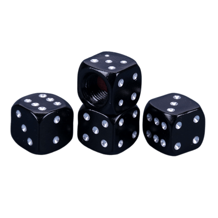 VCTparts Dobbelsteen Ventieldopjes Dobbel Steentjes Dices - Metaal Zwart (set 4 stuks) NORGOS 7