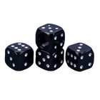 VCTparts Dobbelsteen Ventieldopjes Dobbel Steentjes Dices - Metaal Zwart (set 4 stuks) NORGOS 7
