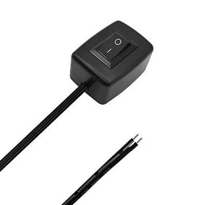 Konstruktionsschalter 12 V Druckknopf - Ein/Aus mit 100 cm Kabel mit klebriger Kante