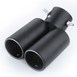 Double Auspuffschwarz gerade 60 mm Kopfstück / Endstück Edelstahl [Auspuff -Sier -Stück - Auspuff -Tuning - Auspuffkupplungsstück]