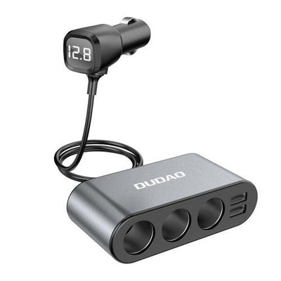 Dudao -Auto Ladegerät 2x USB / 3x Zigarette leichterer Splitter schwarz