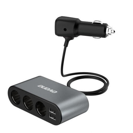 Dudao Dudao Autolader met 3x Sigarettenaansteker Splitter en 2x USB 3.4A - 12V 24V Auto Oplader Adapter Zwart Hurtel 3